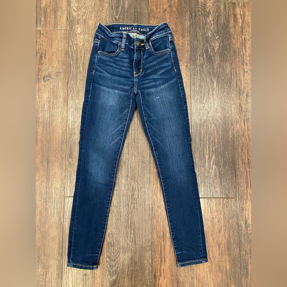 American Eagle Ne(x)t Level stretch Jeggings Medium wash 0 short